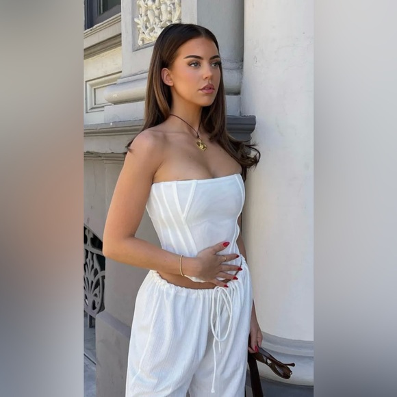 White Fox Boutique Sharp Edges Bustier Corset White Size M NWT - Picture 8 of 8